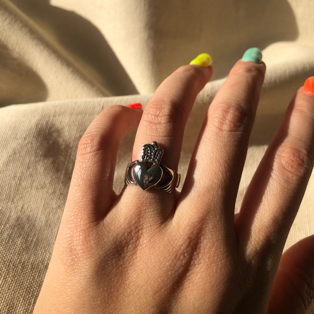 Solid Sterling Silver Claddagh Ring